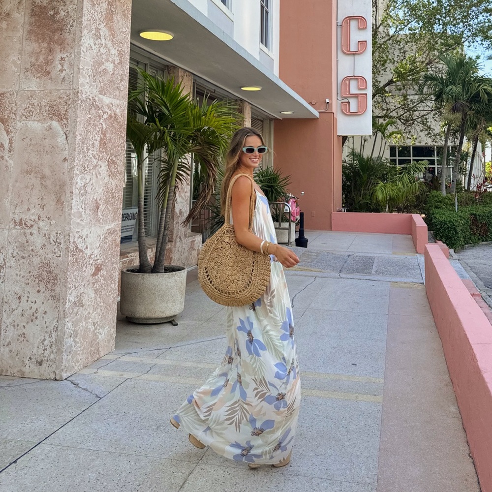 White Maxi Floral Dress